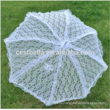 Сделано в Китае белый кружева свадебные на заказ зонтик Белый свадебный зонтик
